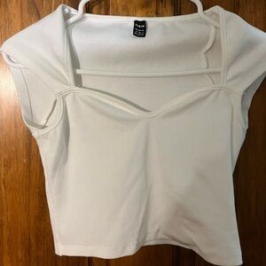 shein white top